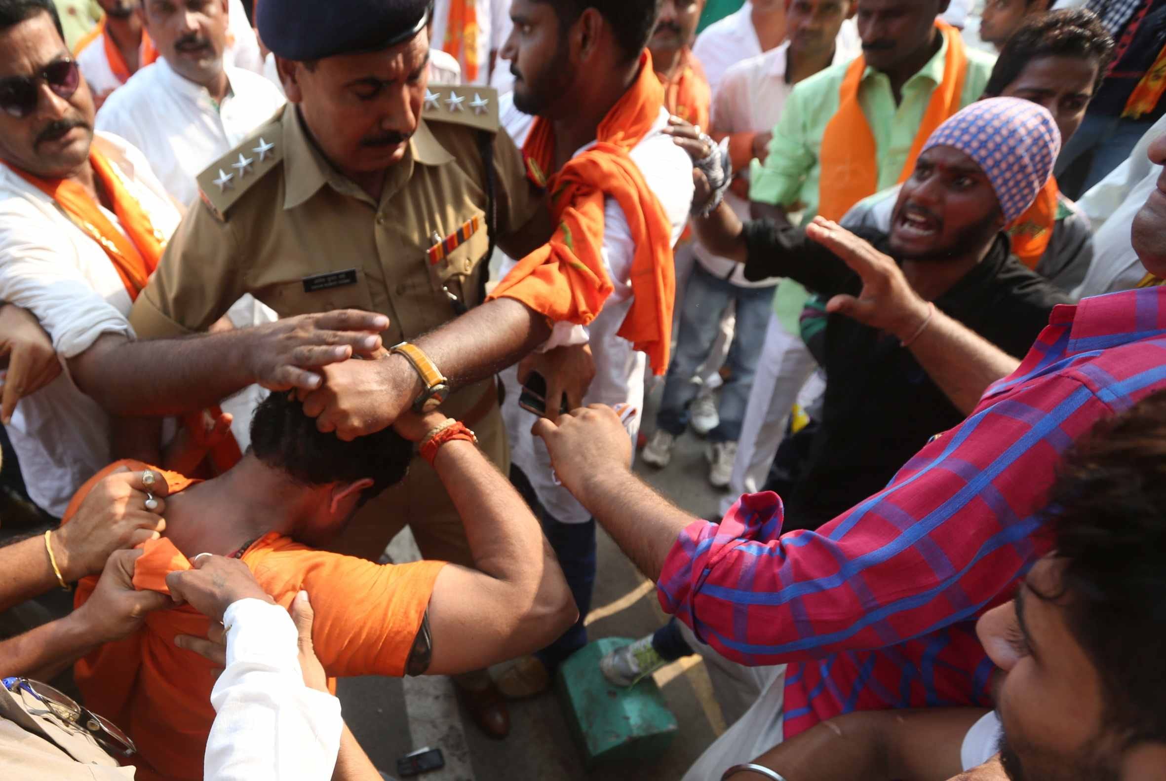 party workers brutally beaten after throwing in on sanjay raut