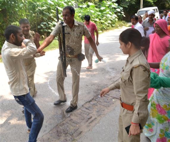 The self-immolation attempt at the SSP office, Hungama