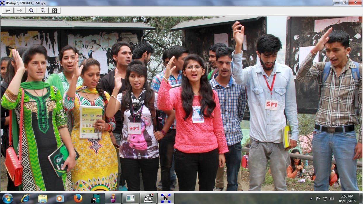 aggitation in solan collage