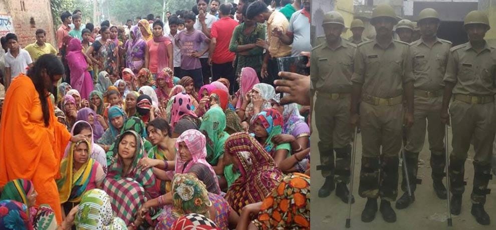 big tension in bisahda of dadri after death of accused ravi of iklakh murder, large force deployed