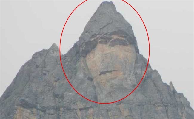 hanuman face on uttarakhand mountain
