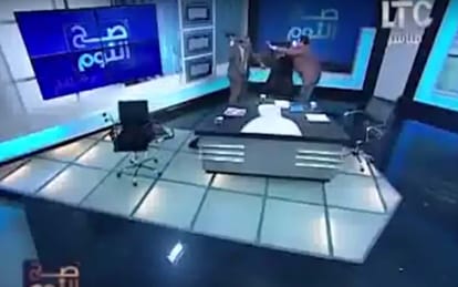 an imam beaten by lawyer in Australia during live show 