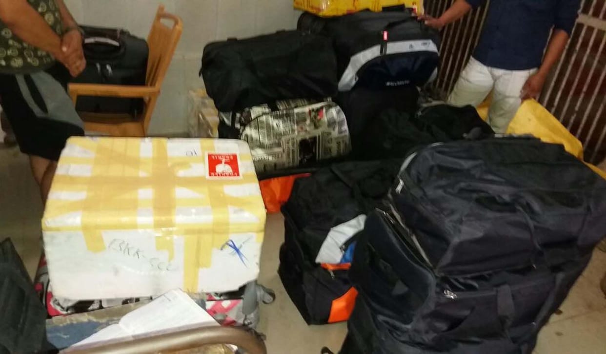 Two held with foreign goods