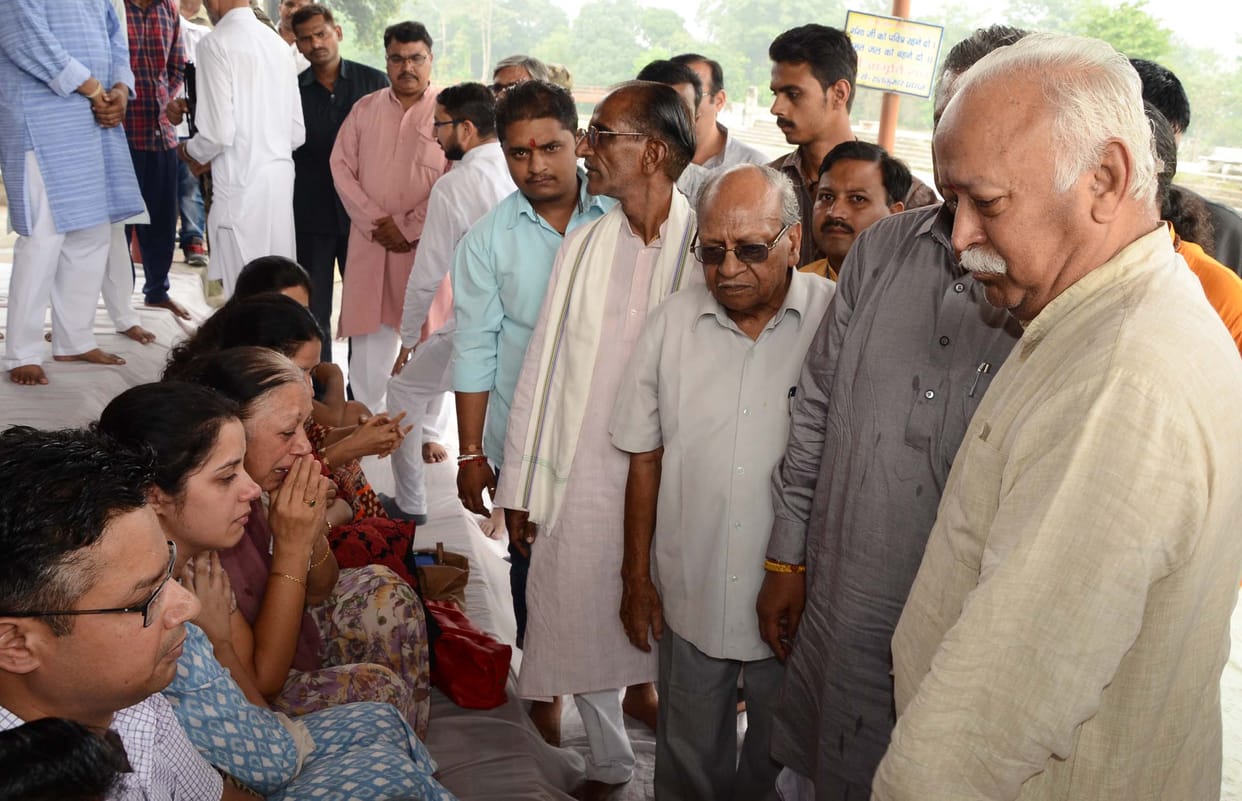 RSS leader's ashes in the Ganges flowed Ggneja