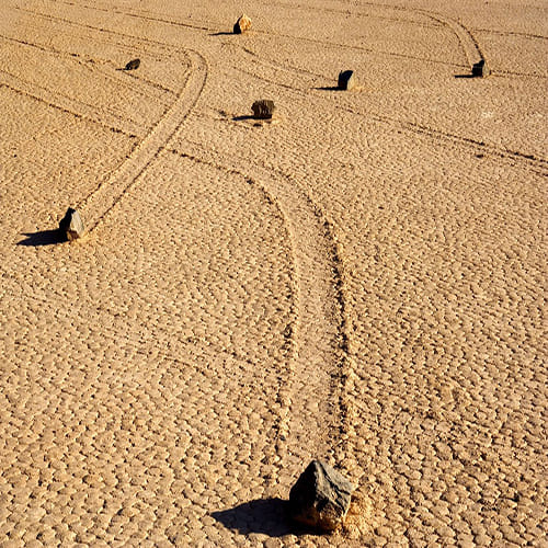 california death valley rolling rocks