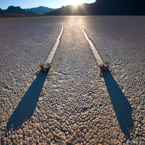 california death valley rolling rocks