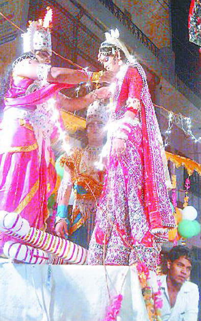 After dissolving the marriage of Rama and Sita in Ramlila bow staged the Leela