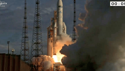 GSAT-18 launched successfully on board Ariane-5 from Kourou in French Guiana