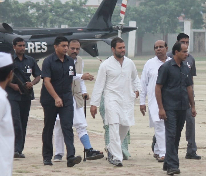 Last day of the Rahul road show crowd in Meerut