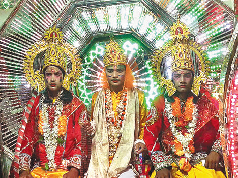 Bride adorned town, grand procession turned RAM