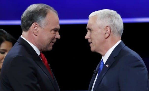 Tim Kaine attacks, Mike Pence fights back in US vice presidential debate