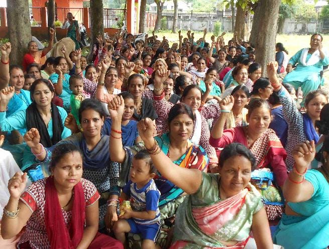 Anganwadi Carykrtrian strike was in Champawat