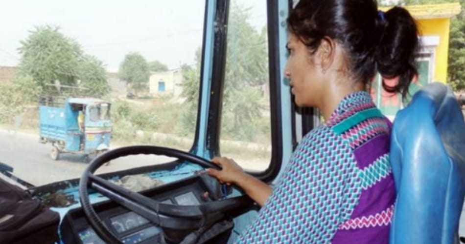 brave daughter-in-law of jind drives roadways bus for survival, in-laws supported also