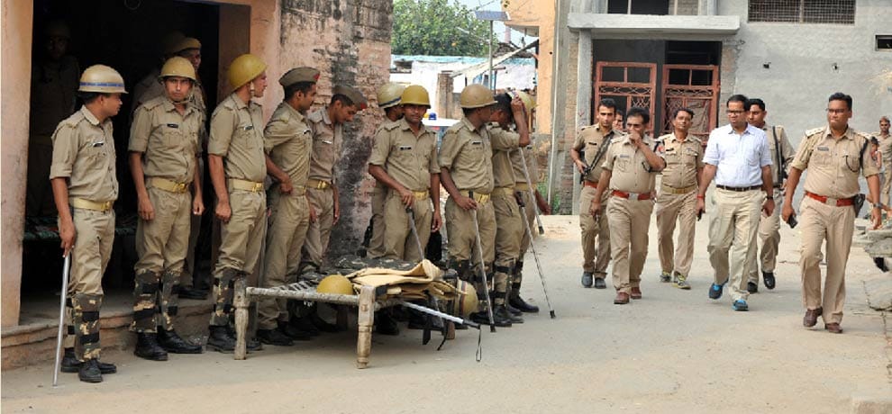 4 district police deployed in noida's bisahda village after murder accused of iklakh died in jail