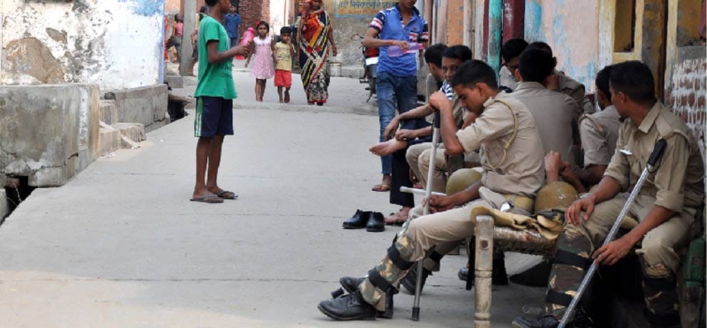 4 district police deployed in noida's bisahda village after murder accused of iklakh died in jail