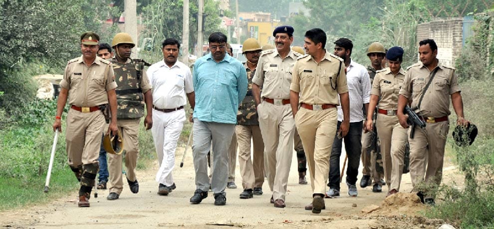 4 district police deployed in noida's bisahda village after murder accused of iklakh died in jail