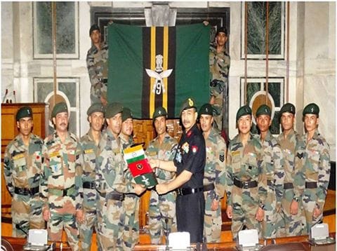 indian army flaaged tricolour on 20187 feet heights at laddakh