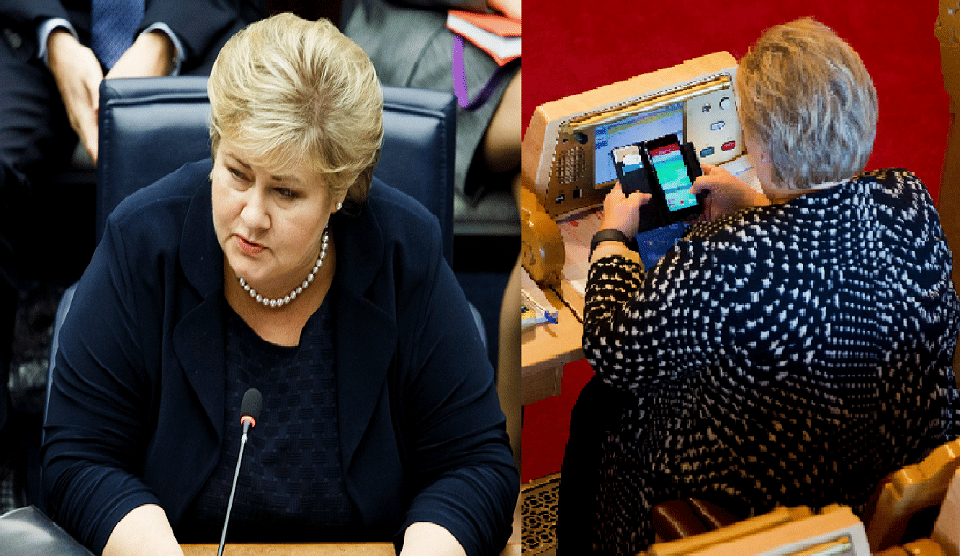 Norway's PM caught playing Pokémon Go in parliament