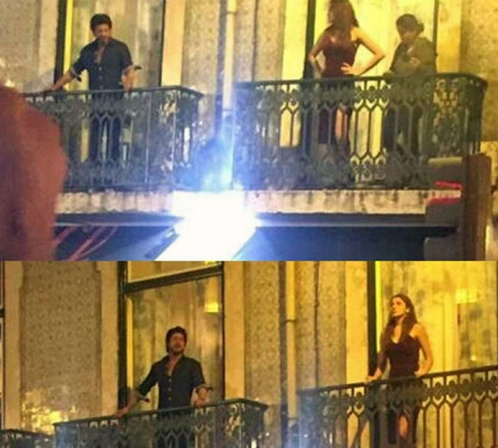 shahrukh khan and anushka sharma romance scene in film