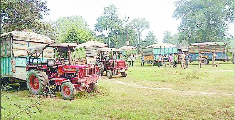 Took an overnight 25 tractor trolleys laden mining