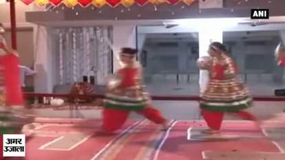 Visually impaired children perform unique sword Garba raas