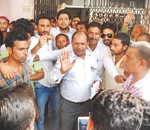 locals stage protest against CHC supritendent