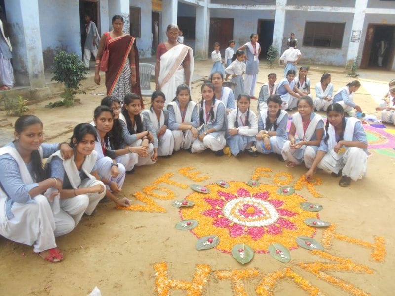 Rangoli vote via a message