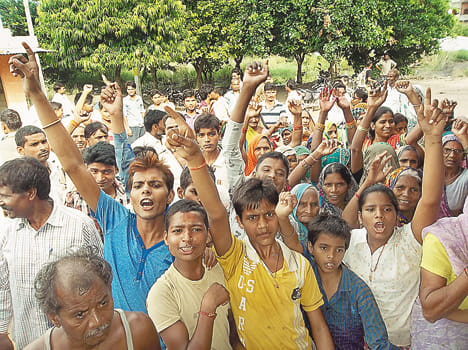 villege Pradhan  raging on indecency, the siege