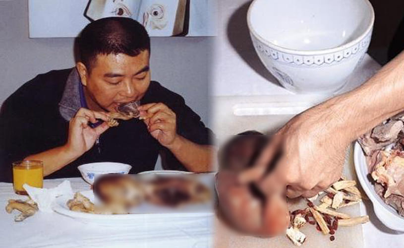 VIRAL Photo Of A Man Eating Fetus 