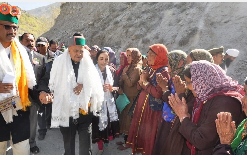 CM Virbhadra Singh Announcement at Lahaul Tour.