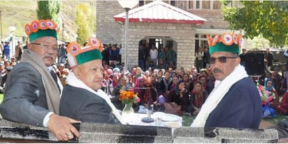 CM Virbhadra Singh Announcement at Lahaul Tour.