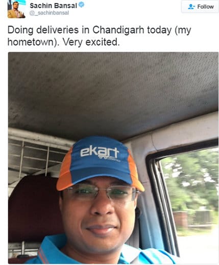  flipkart co founder sachin bansal go door to door to meet customers in chandigarh