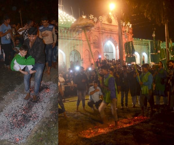  muslims show sorrow on the memory of hussain.