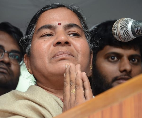 rohit vemula's mother attacks at BJP and PM Modi.