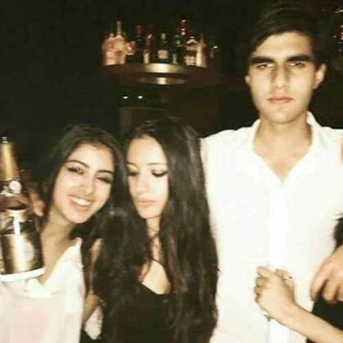 navya doing party with friends in a pub