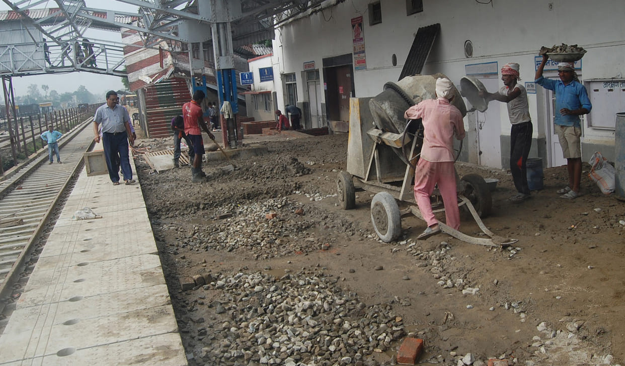 The start of the main train platform 