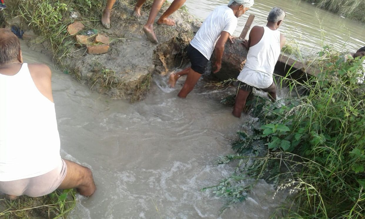 Canal cut, destroyed 100 acres of crop