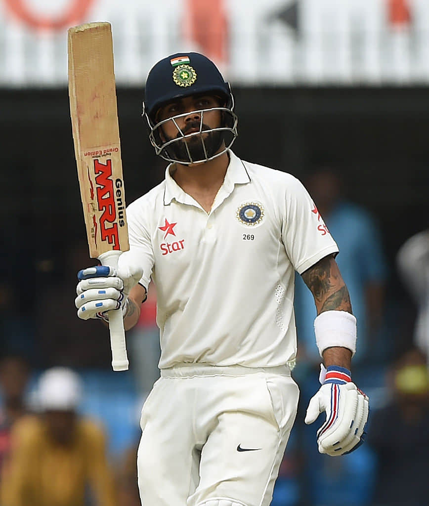 KOHLI STUCK 13TH TEST TON, SURPASSES SACHIN AND SEHWAG