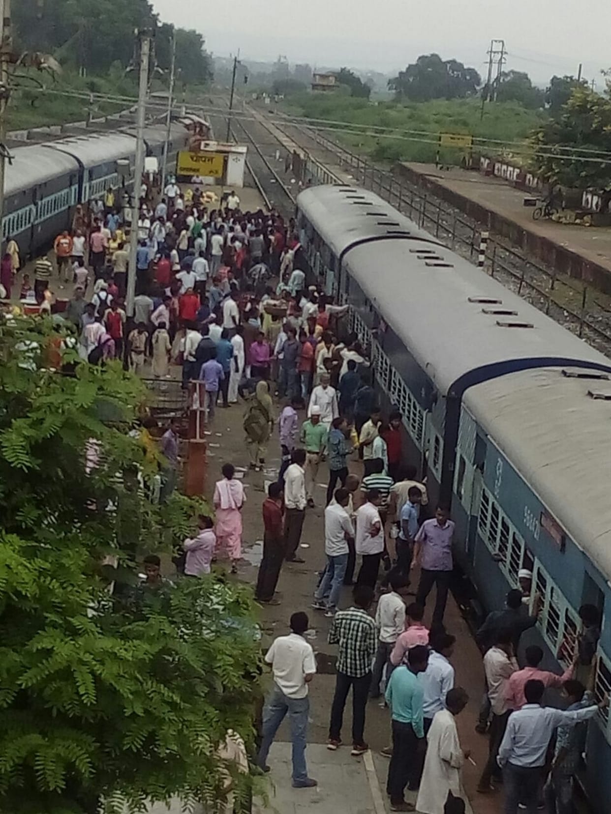Ruckus passengers at railway station