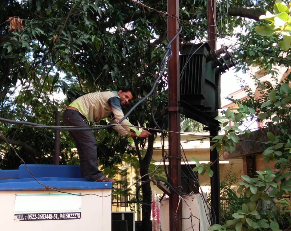 Municipal waterworks Lightning fell on campus