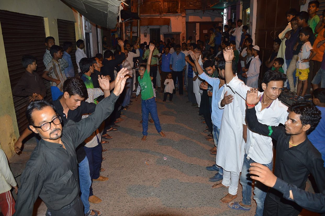 On the seventh of Muharram were offered Mehndia