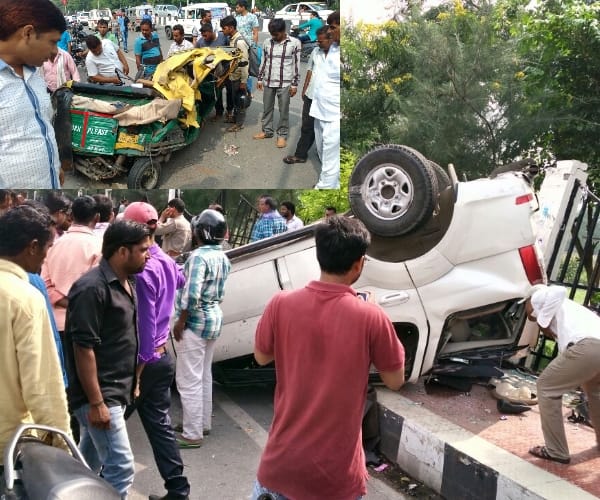  accident on lohia path in Lucknow.