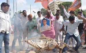 Rahul Gandhi, BJP's statement broke, blew mannequin