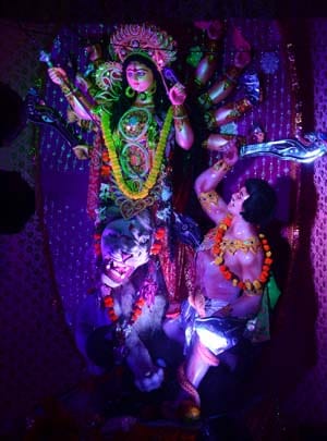 Devi songs echo in the streets