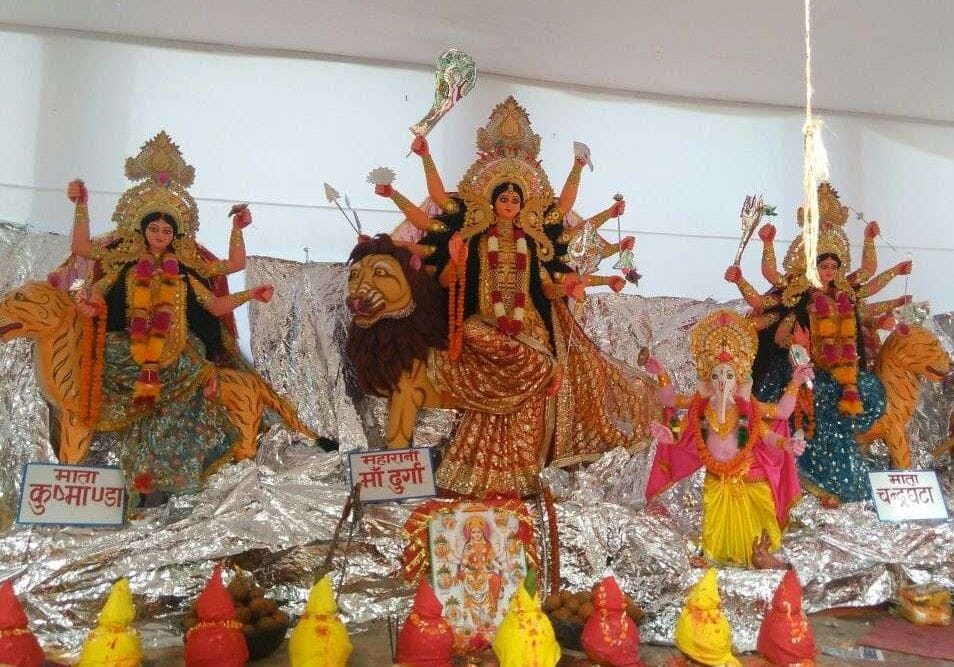 Devi temple was crowded
