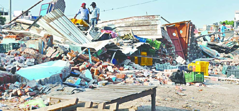 Hooda was strict about illegal encroachments, 150 shanties were removed from government land