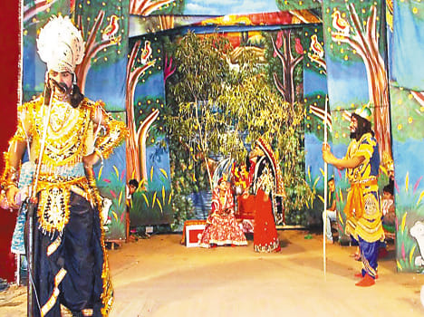 Slaughter and tying in renewable stranglehold Hanuman staged by Indrajit