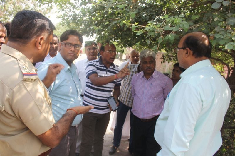 administration demolished illegal boundary wall