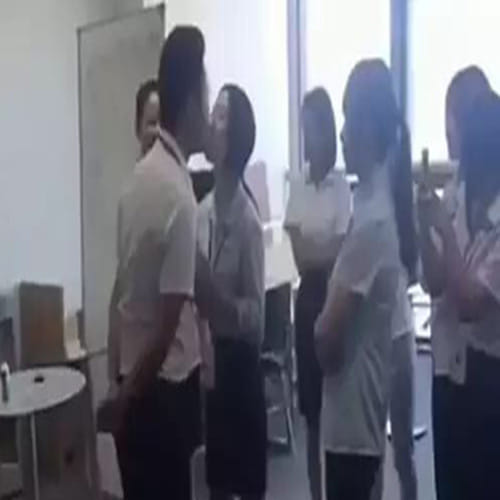 Female workers forced to kiss their boss