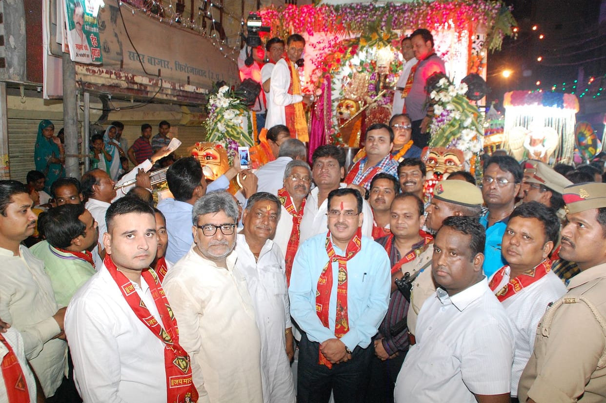 Extracted grand procession of Goddess Durga, Pushpwarsha